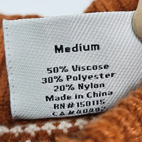 Varley Alys Fair Isle Knit Jacket Roasted Pecan M - Picture 5 of 8